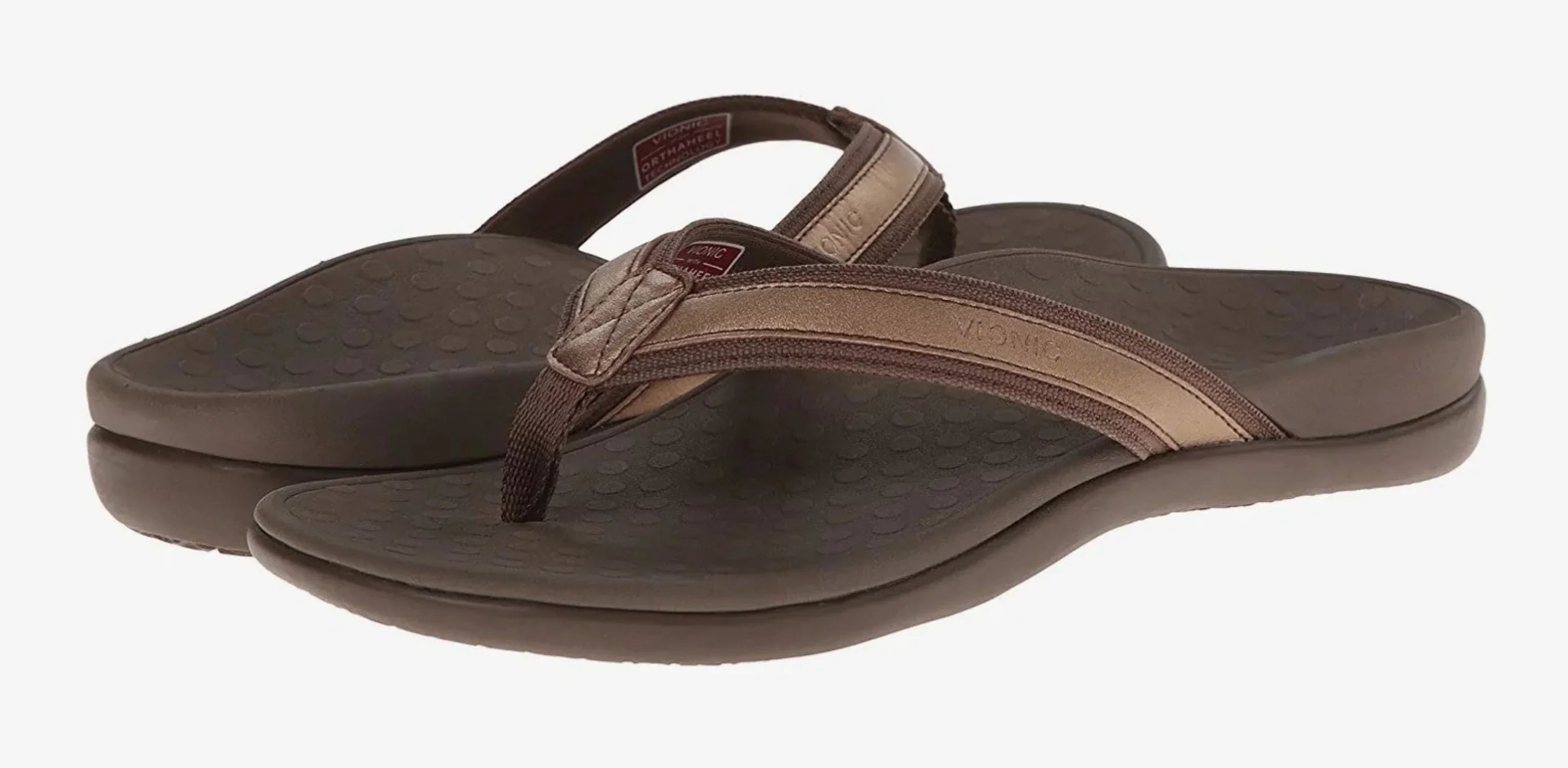 Vionic   Bronze Mettallic Women's Flip Flop Sandals