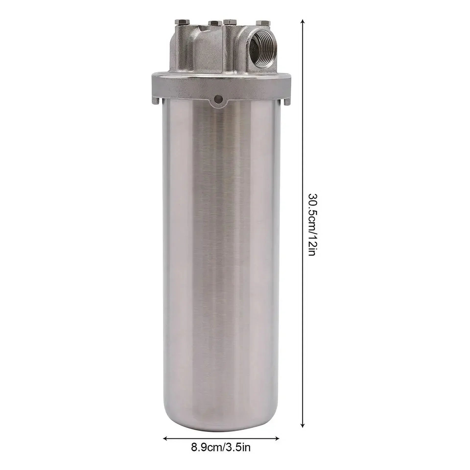 Stainless Steel Water Filter Housing 10" Cartridges 3/4"  thread inlet & outlet