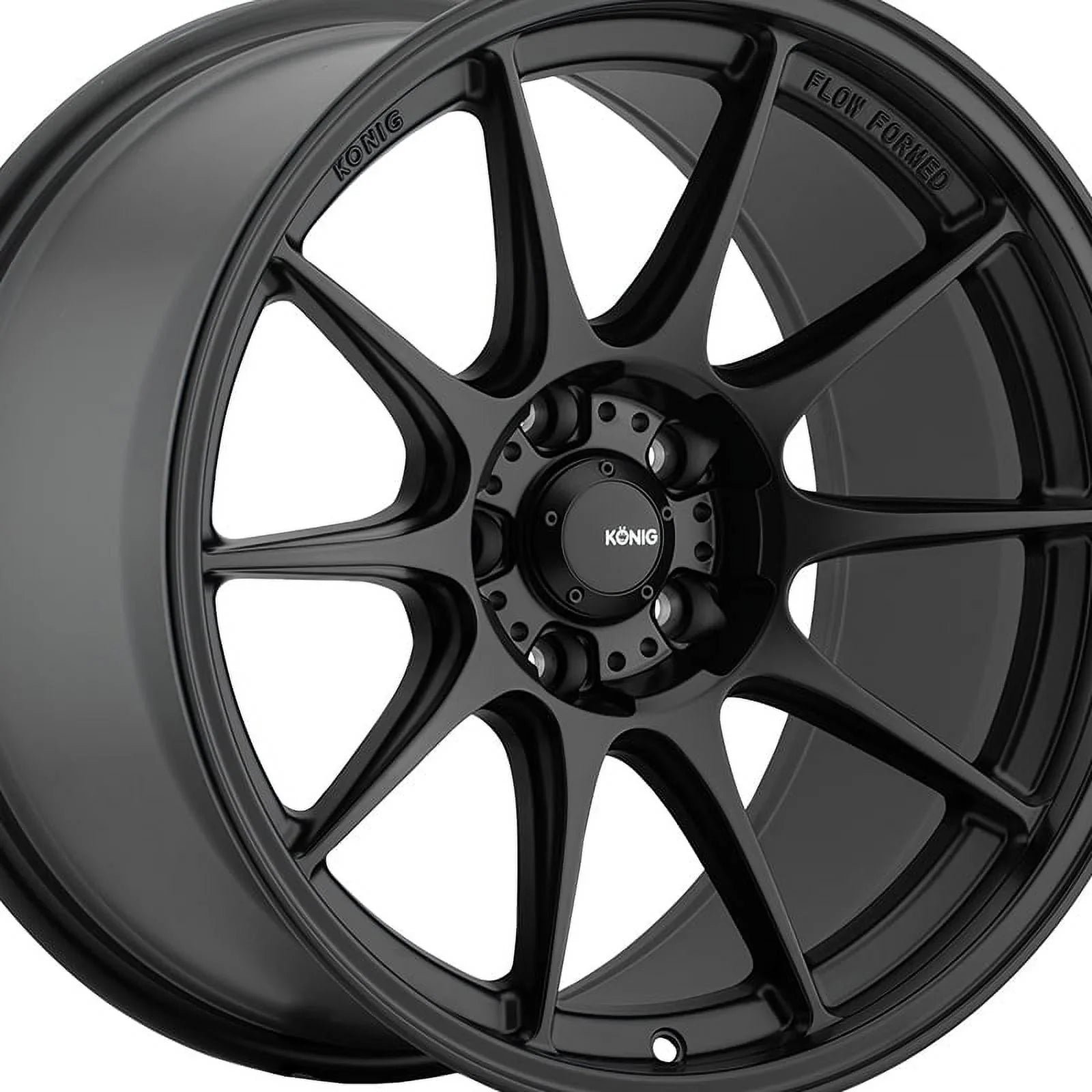 Konig 57B Dekagram 16x8 4x108 +40et Semi-Matte Black Wheel