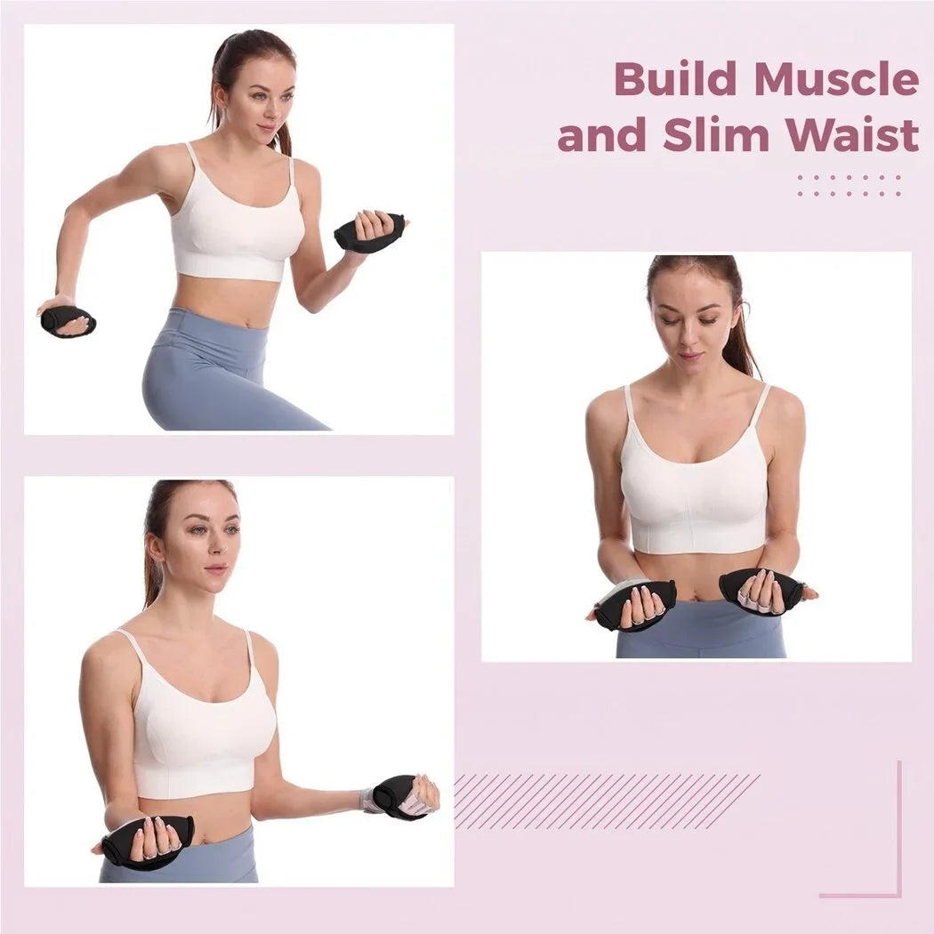 Dumbbell Hand Weight Set of 2, Adjustable Dumbbell Walking Hand Weight Sets with Hand Strap for Running, Jogging, Physical Therapy for Women and Men. 2lbs / 0.9kg