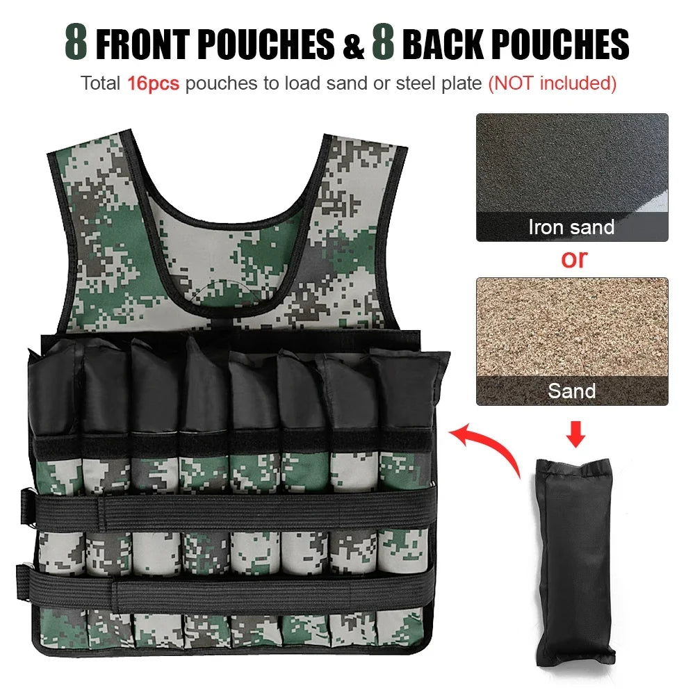 Apexeon Adjustable Weighted Vest for Exercises and Fitness - Enhance Muscle Building and Weight Loss Efforts