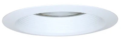 Halo 6" White Air-Tite Metal Baffle With White Trim Ring 7-1/4  & Cl, Each