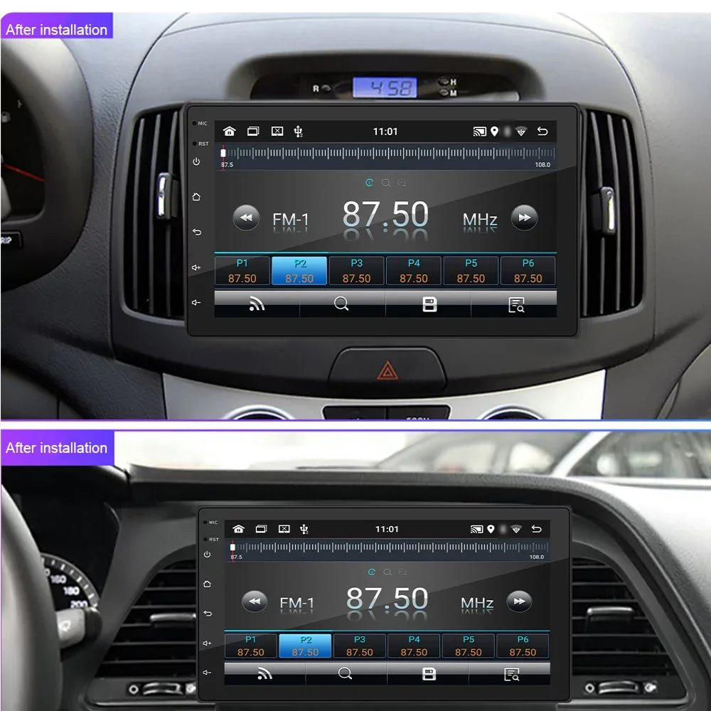 Docooler Android 11 Car Stereo Double Din  Navigation  Radio with 7 Inch Touchscreen Support //-Disk/Phone Link/Hands-Free Calling/Reverse Picture/Steering Wheel Control with Backup Camera