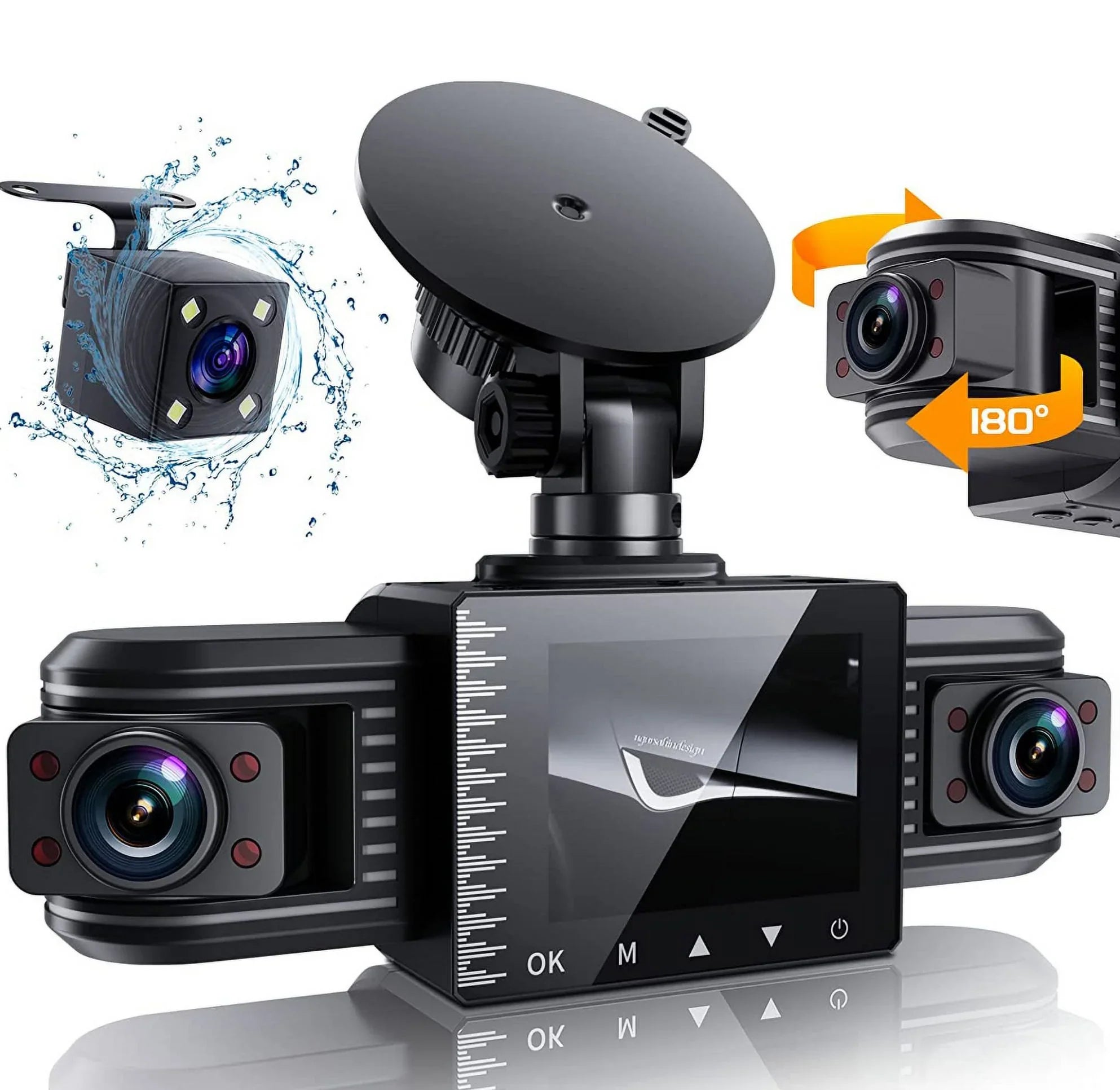 Dual Lens Car Camera Vehicle  Dash Cam Video Recorder
