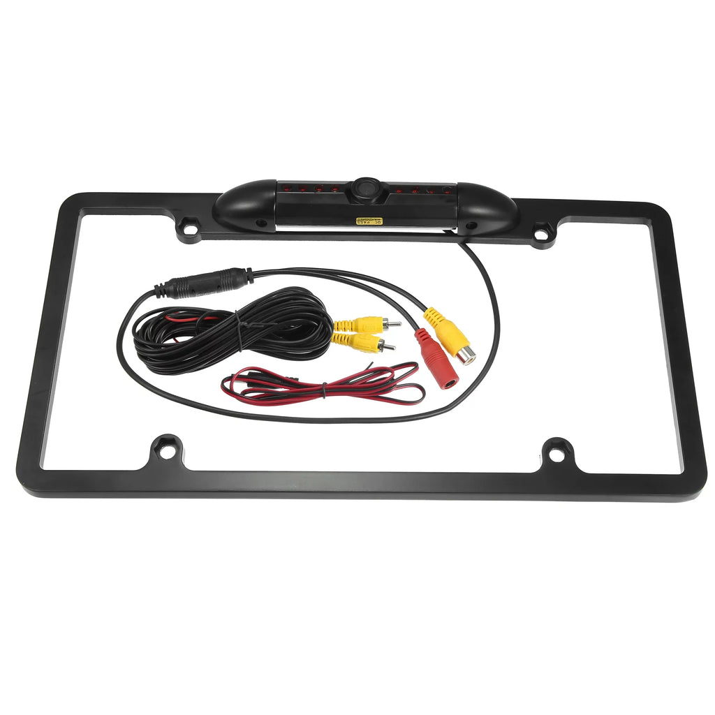 12V 480P Universal Wide Angle Backup License Plate Backup Camera Vision Rear View Camera for Car  Waterproof