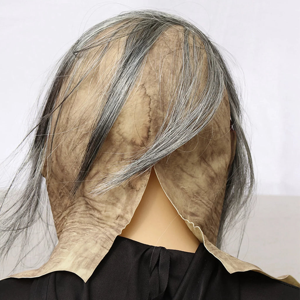 One opening Halloween Full Head Protector Injured Eye Face Zombie Headgear Realistic Breathable Scary Costume Props