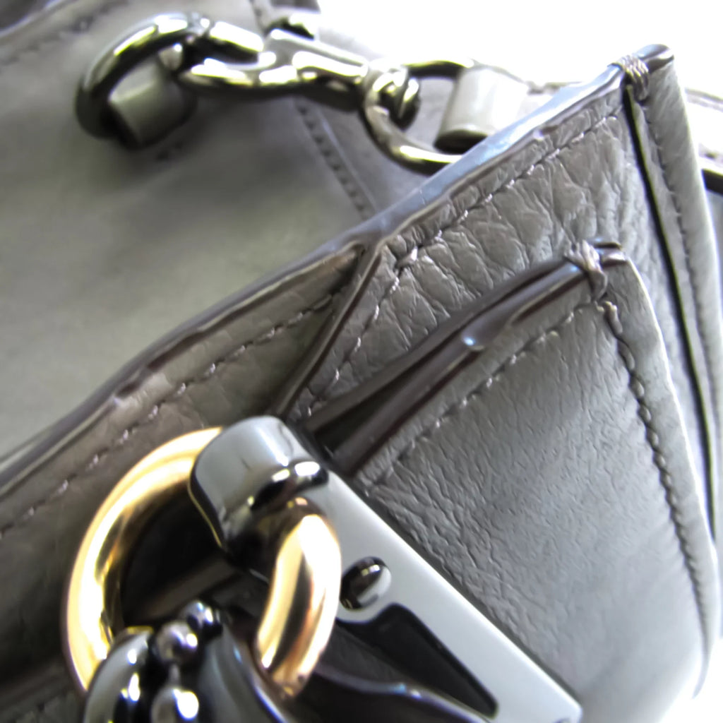 Pre-Owned Coach Womens Leather Handbag Shoulder Bag Gray (Good)