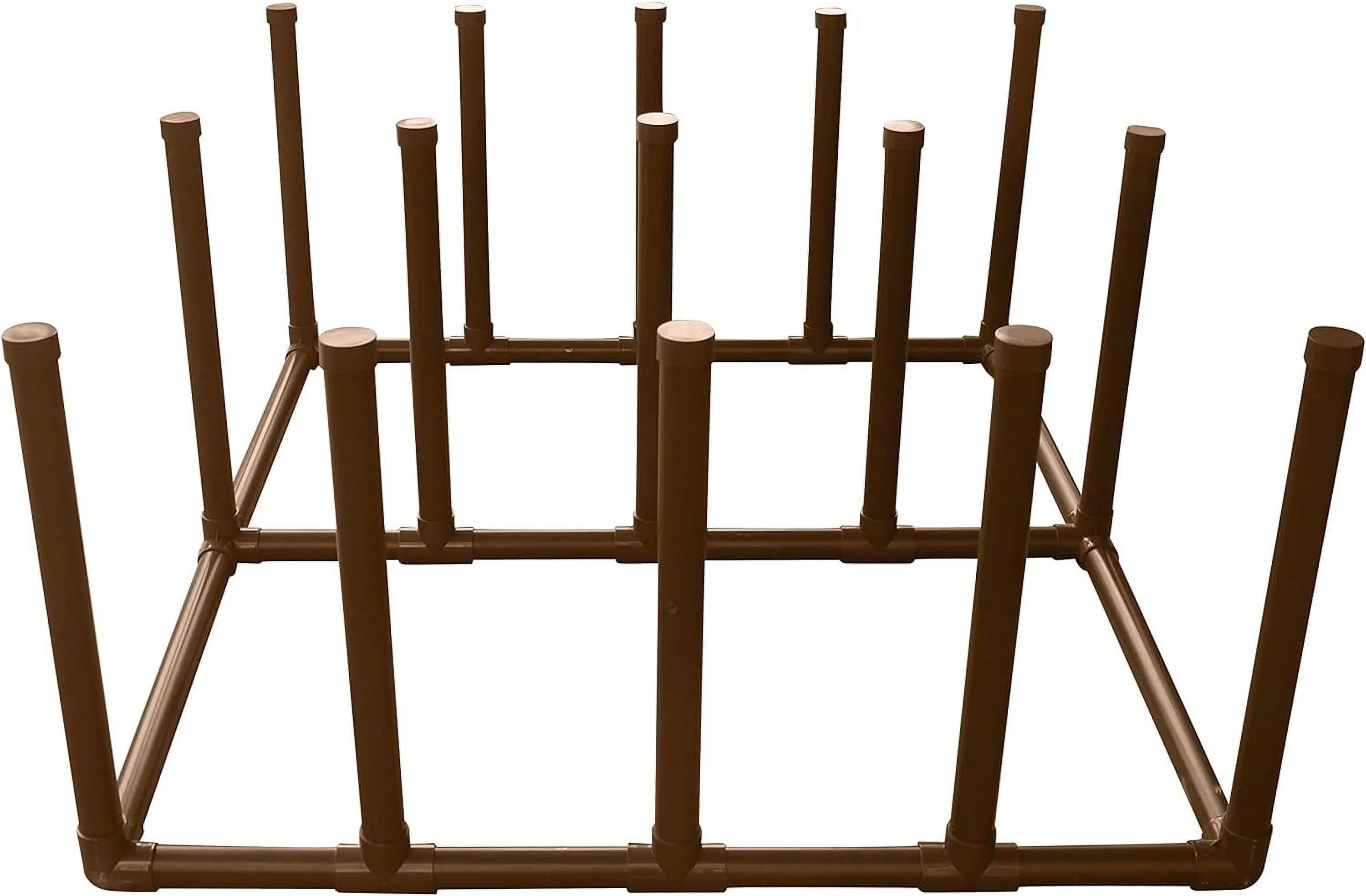 Float and Raft Rack 12 Bar - Poolside Storage Organizer for Floats, Paddles, Noodles, Surfboards, Towels, (61"  x 44"  x 26.5" ), Brown Style 664413 (Brown)