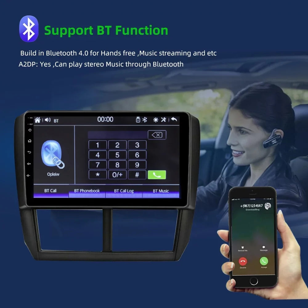Navigation for Car Subaru Forester 2008-2012 Android 10 Car Radio 9 inch Bluetooth Player Carplay Android Auto