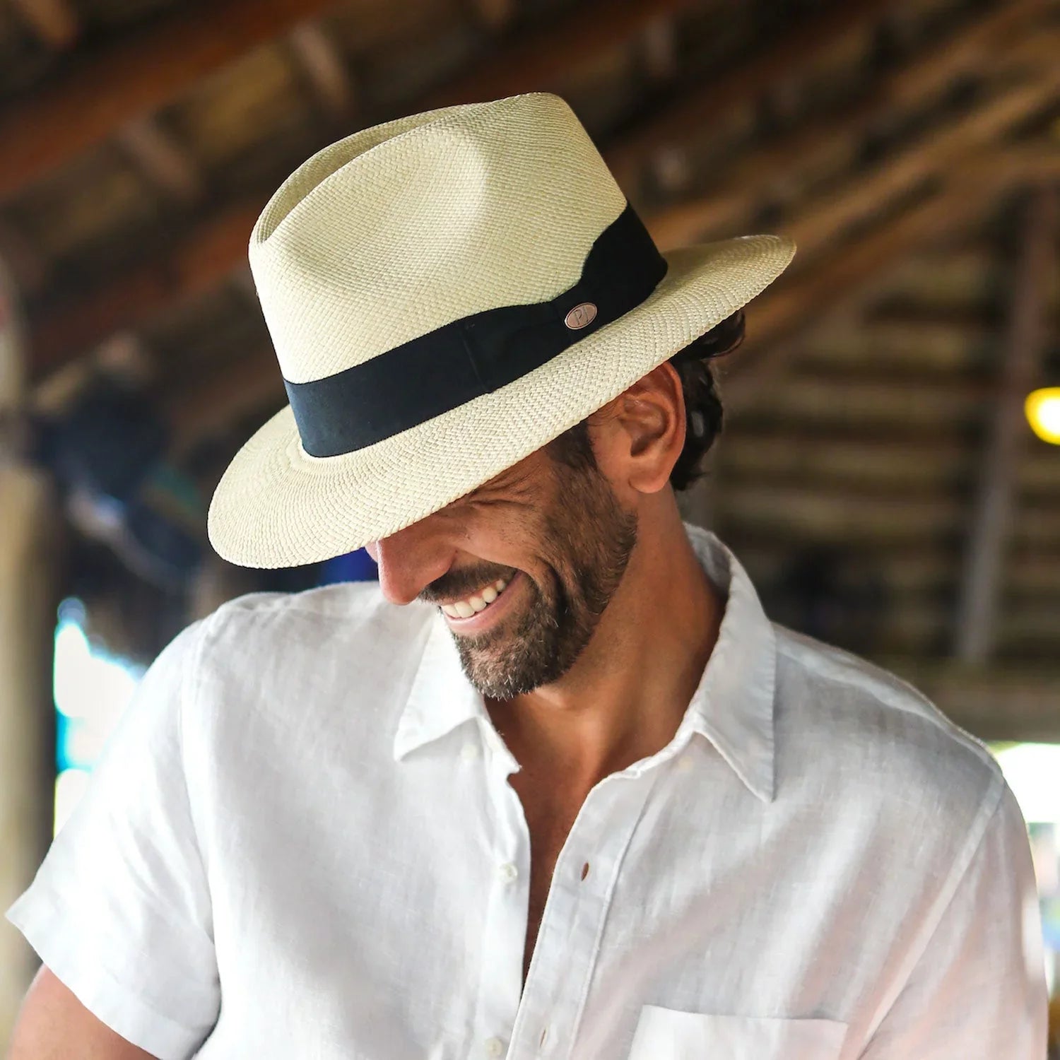 Panama Jack Premium Safari Straw Hat - Handwoven, Lightweight & Breathable, 2 5/8" Brim (-Large)