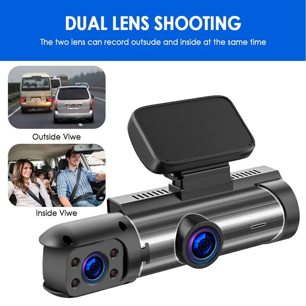 Paddsun Car  Recorder - 3.16-Inch Night Vision Dual Lens Camera for Enhanced Safety