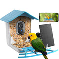 Smart Bird Feeder with Camera, Bird Feeder House with 1080P Battery Security Camera Solar Powered Auto Capture Bird Videos Wireless Outdoor