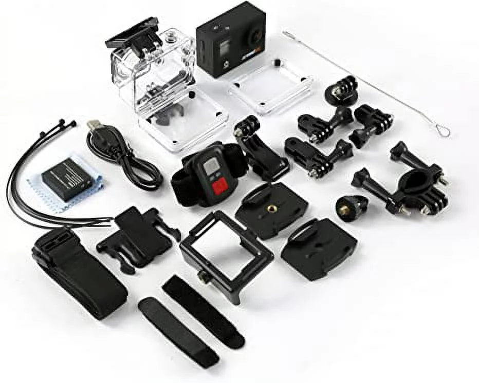SereneLife 4K Ultra  Wi-Fi Pro Sport Action Camera - 1080p  Mini Digital Video Camcorder Kit
