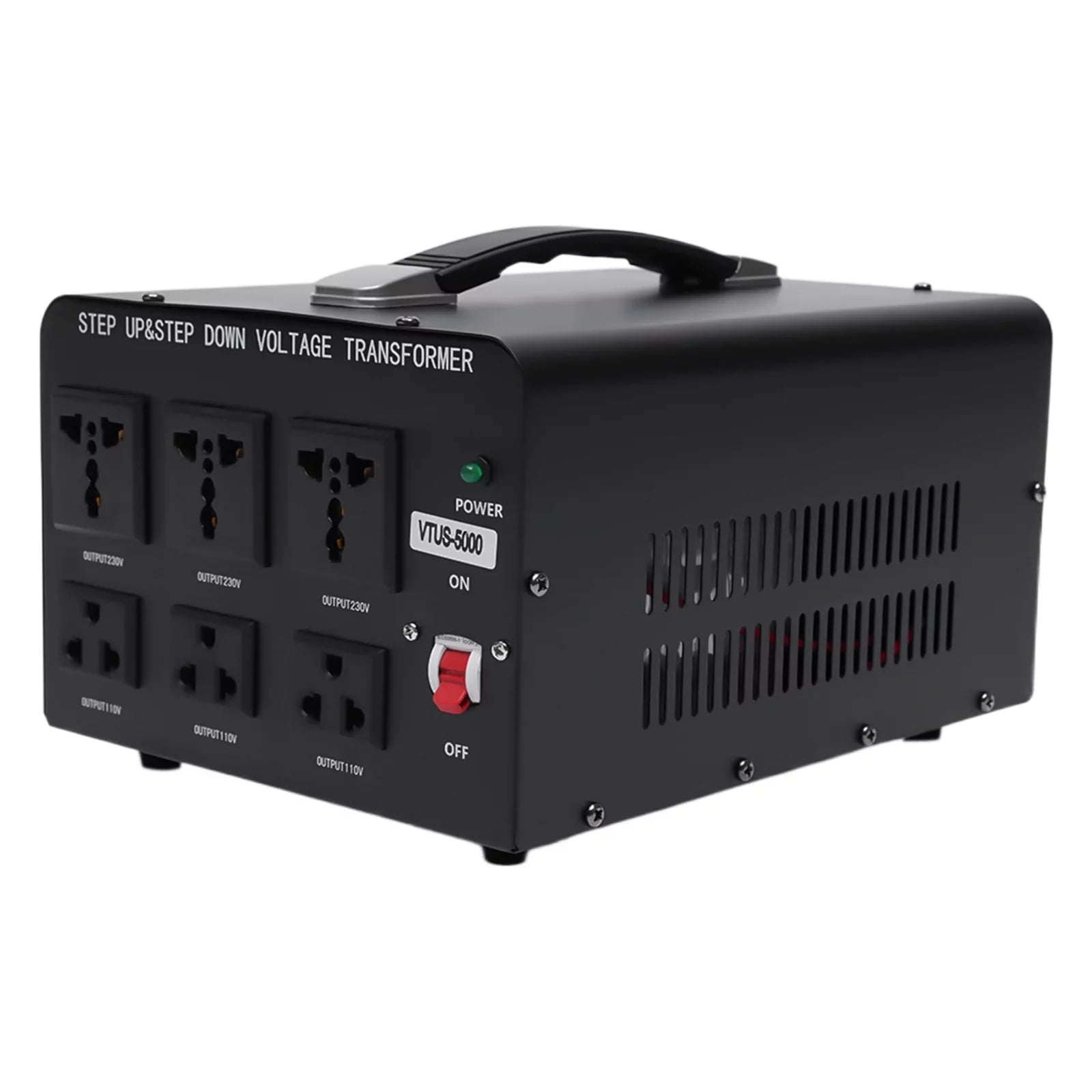 Loyalheartdy 5000 Watt Peak Voltage Converter Transformer Heavy Duty Step Up/Down Convert 110V to 220V / 220V to 110V Electric Power Voltage Converter
