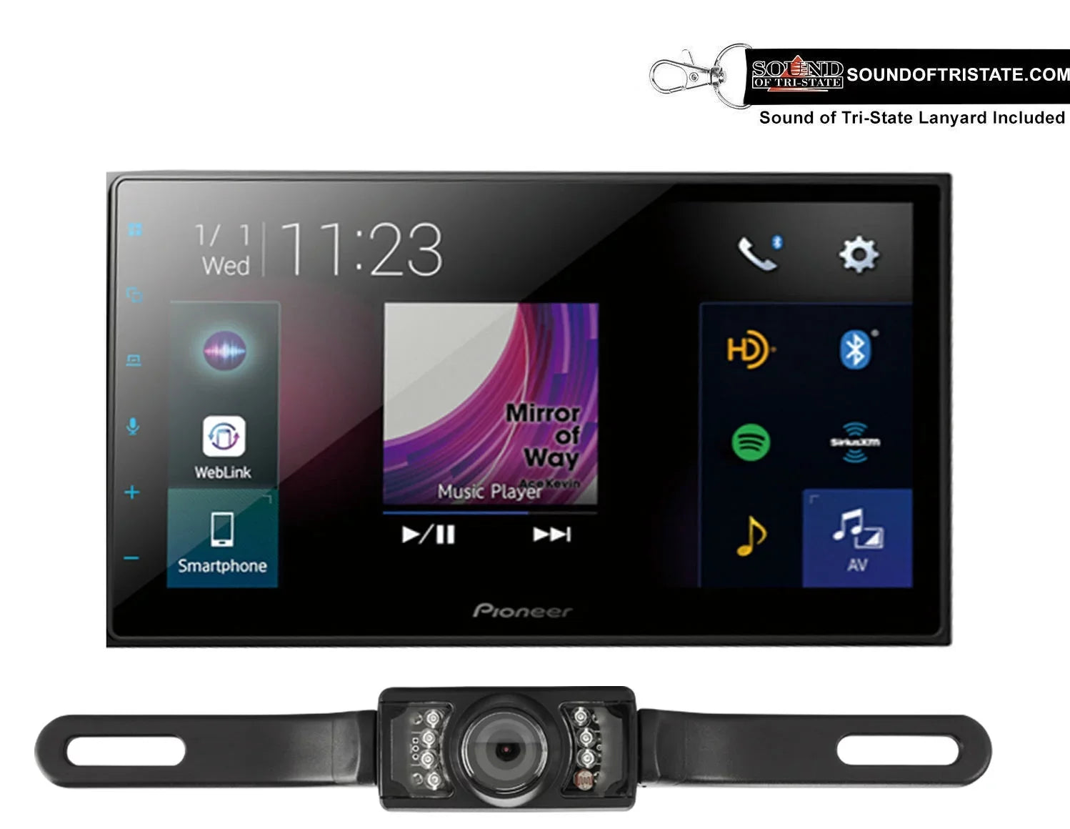 Pioneer -2660NEX 6.8" Mechless Media Receiver + License Plate Backup Camera