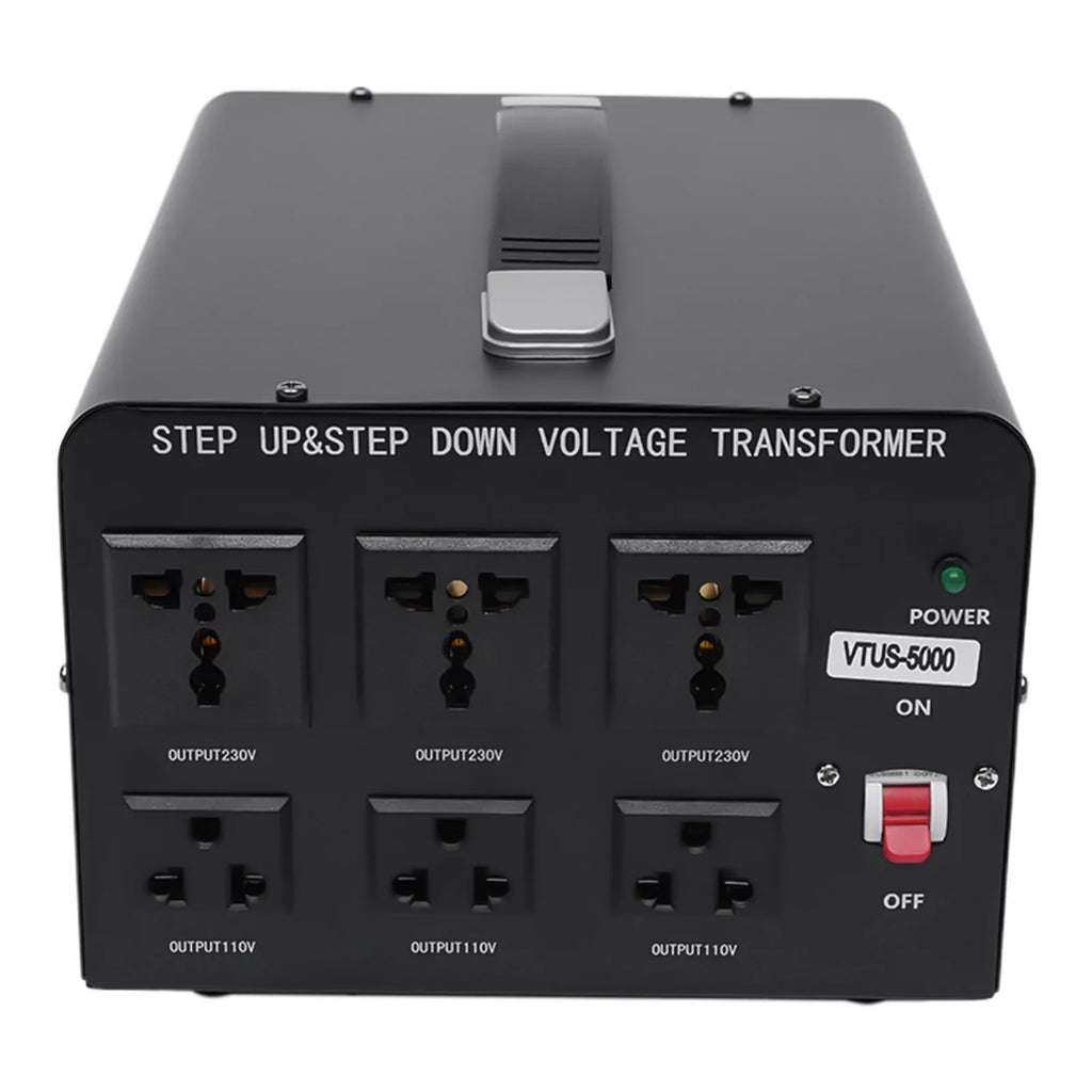 Loyalheartdy 5000 Watt Peak Voltage Converter Transformer Heavy Duty Step Up/Down Convert 110V to 220V / 220V to 110V Electric Power Voltage Converter