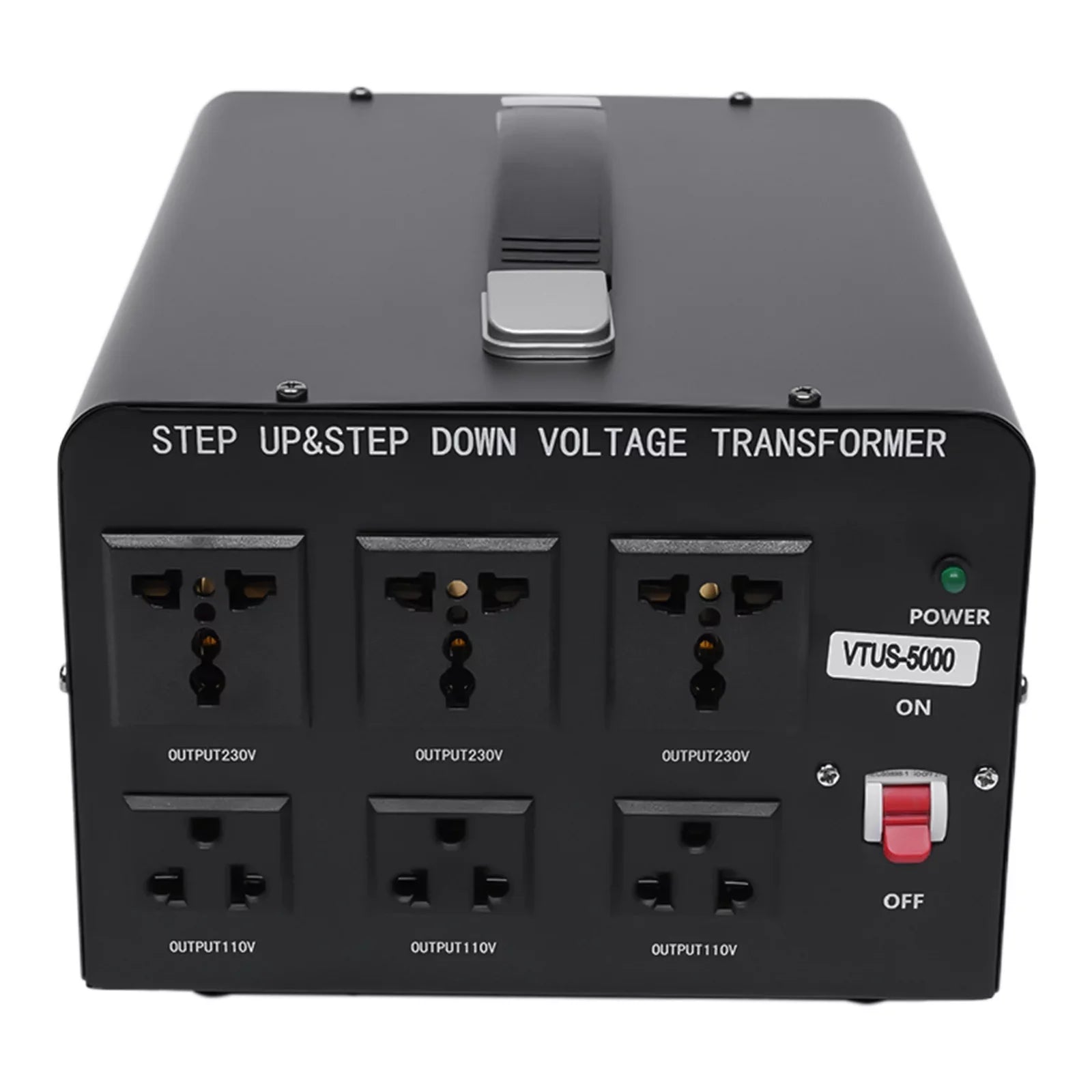 Loyalheartdy 5000 Watt Peak Voltage Converter Transformer Heavy Duty Step Up/Down Convert 110V to 220V / 220V to 110V Electric Power Voltage Converter