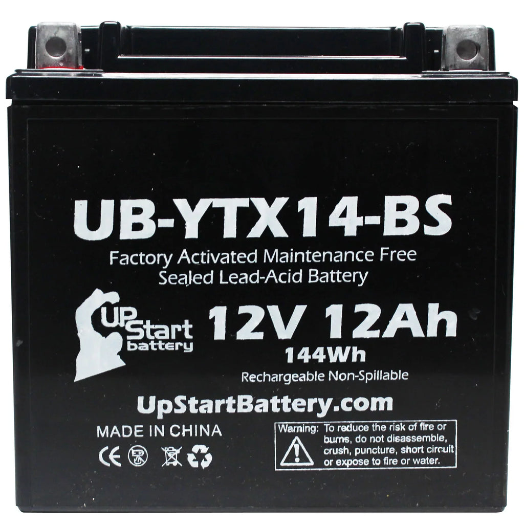 5-Pack UpStart Battery Replacement for 2011  ,  800  Factory Activated, Maintenance Free, Motorcycle Battery - 12V, 12AH, --