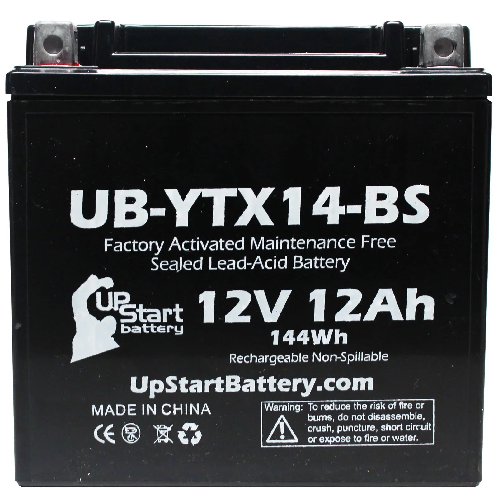 5-Pack UpStart Battery Replacement for 2011  ,  800  Factory Activated, Maintenance Free, Motorcycle Battery - 12V, 12AH, --