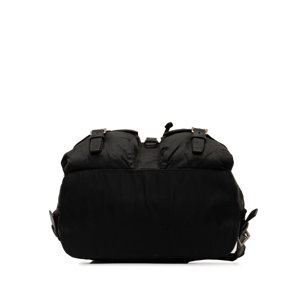 Pre-Owned Authenticated Prada Tessuto Backpack Nylon Fabric Black Unisex (Fair)