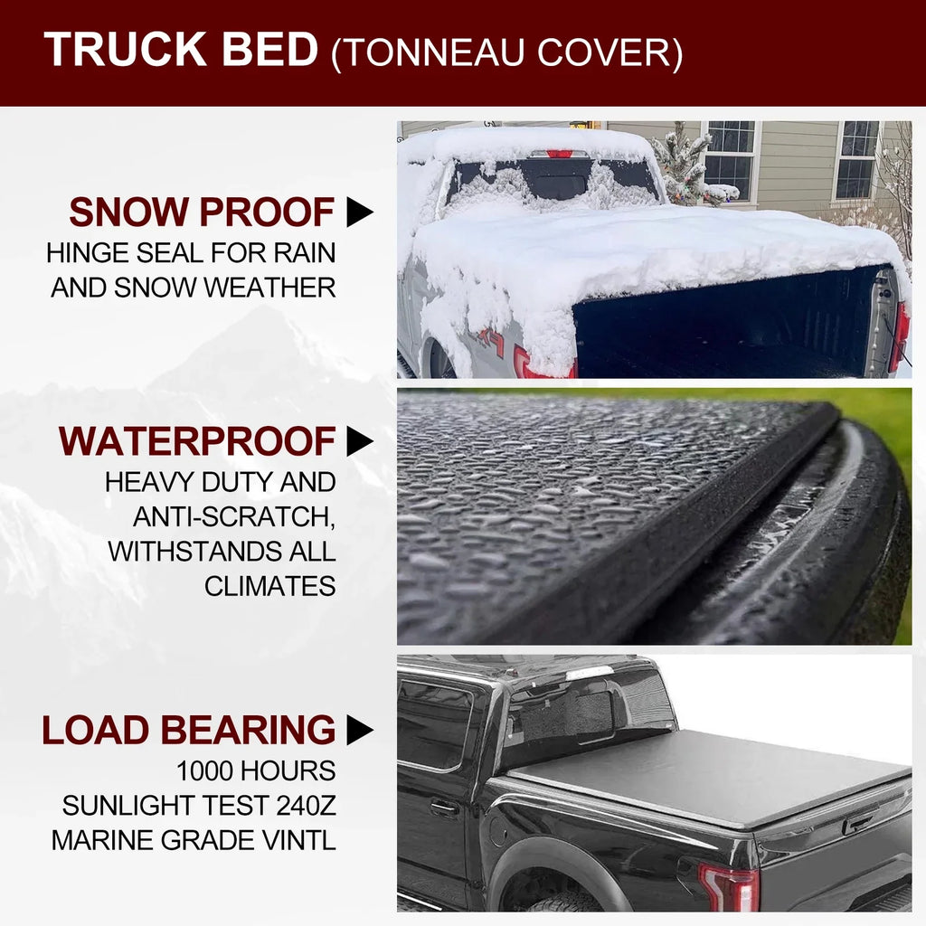 Kikito Vinyl Soft Roll-Up Tonneau Cover Truck Bed for 2022-2024 Tundra 6.7FT (78.7") Bed w/o Trail Edition (for Models Without The Deck Rail System)