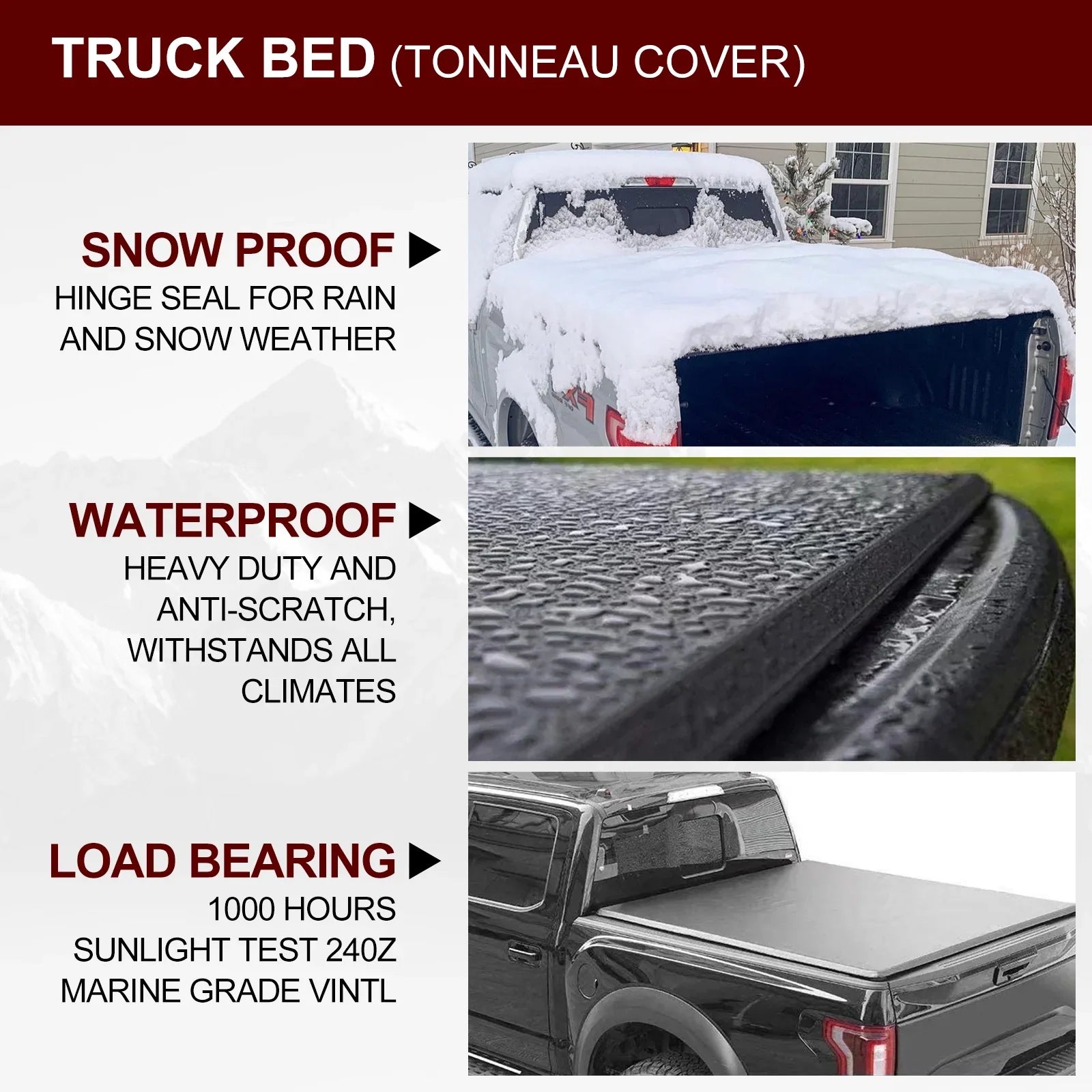 Kikito Vinyl Soft Roll-Up Tonneau Cover Truck Bed for 2022-2024 Tundra 6.7FT (78.7") Bed w/o Trail Edition (for Models Without The Deck Rail System)