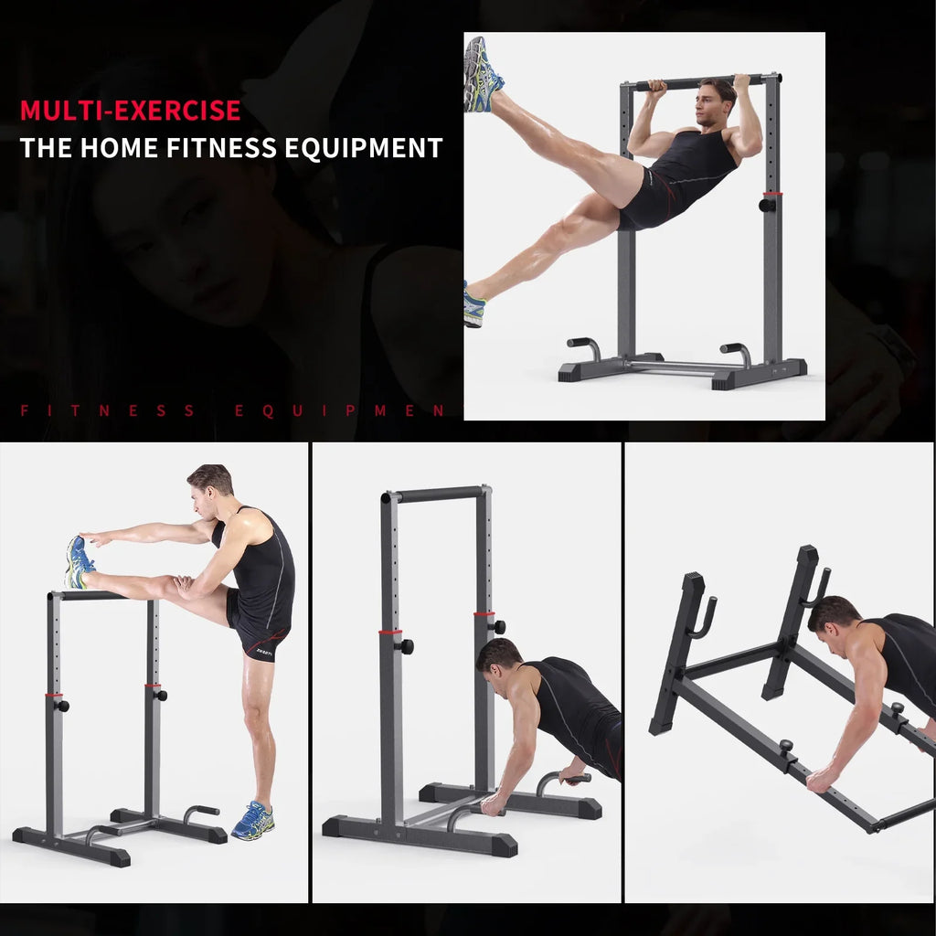 Dip Bar Station Set, 9 Level Adjustable, 1200lbs Heave Duty Dip Station for Full Body Workout Fitness,Functional Parallettes Bars