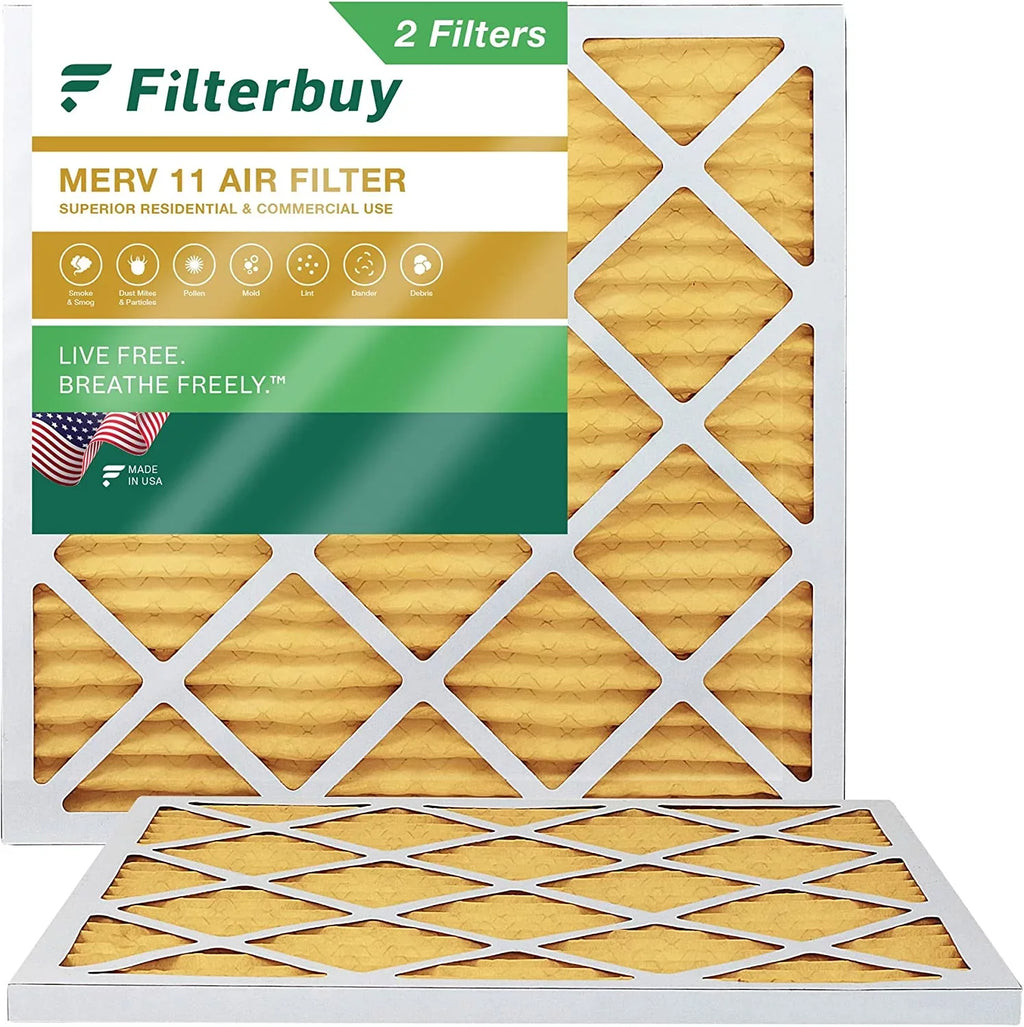 Filterbuy 22x22x1  11 Pleated   Furnace Air Filters (2-Pack)