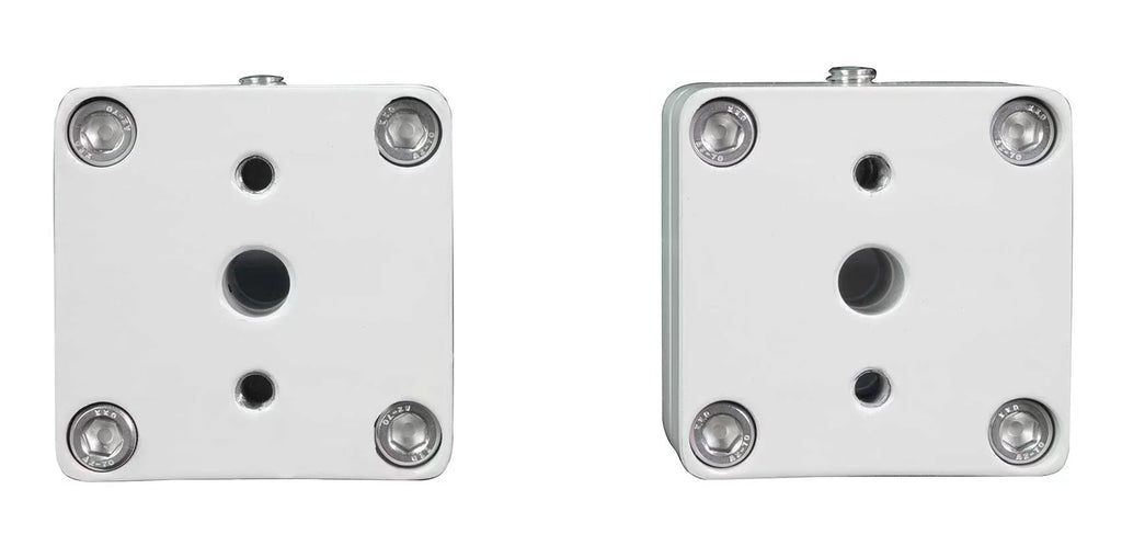 2) Rockville  5.25" 360° Swivel White Aluminum Surface Mount Speaker Pods
