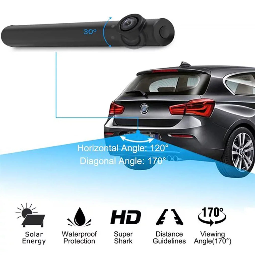 Auto-Vox Wireless Backup Camera with Solar Panel, Trailer Rear View Camera Highway Observation System for Trucks