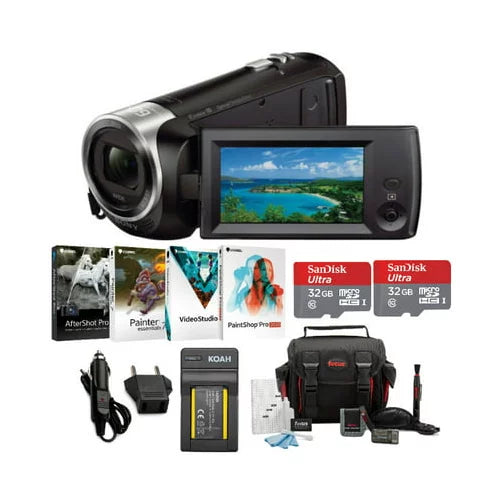 Sony - Handycam Camcorder with Two 32GB Cards and Li-ion Battery Bundle