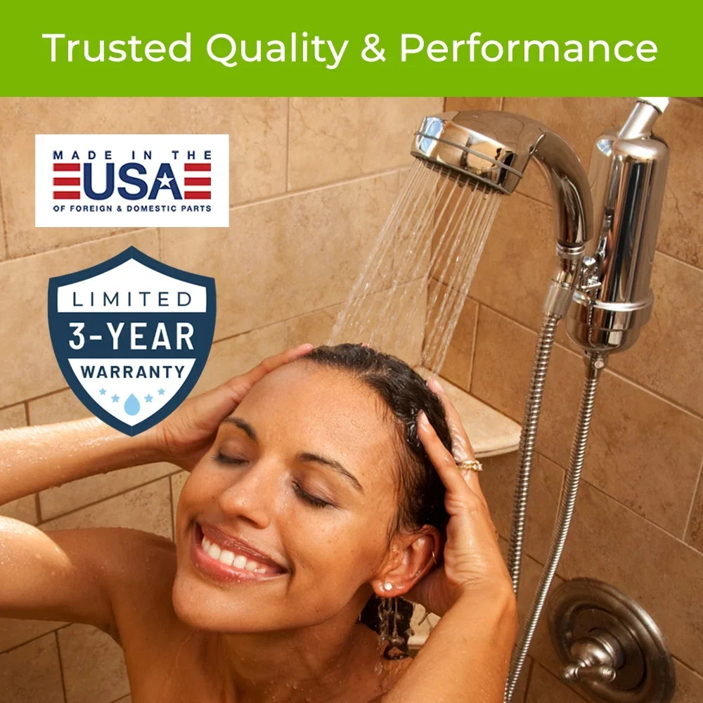 WaterChef Premium Shower Filter System -7C with Deluxe Wand & Advanced ThermalGuard (Brushed Nickel)
