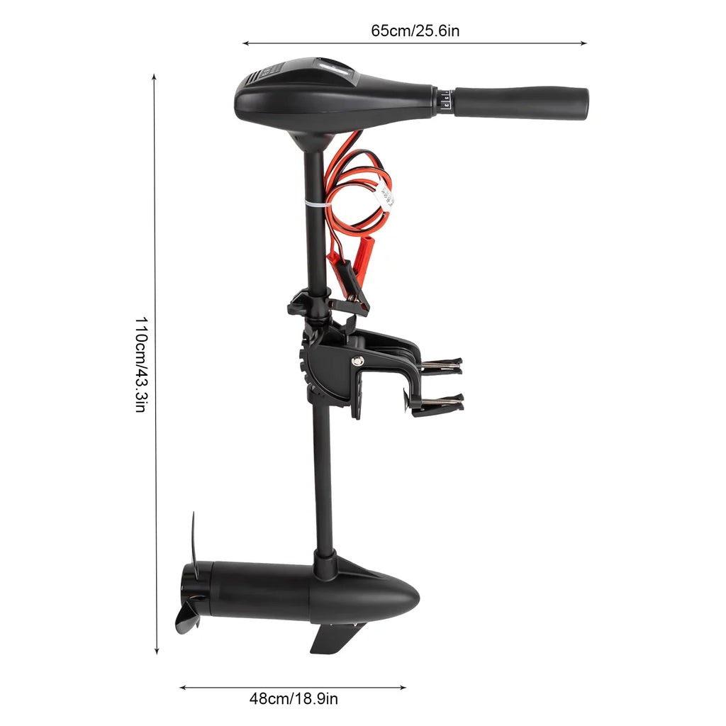 Miumaeov Electric Trolling Motor, 12V 58  Fishing Boat Engine Short Shaft Marine Outboard Motor Drive