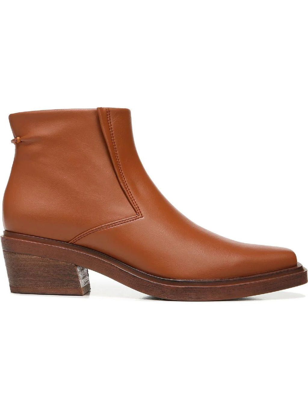 Franco Sarto Womens Forta Faux Leather Square Toe Ankle Boots
