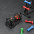 55LB 5 in 1 Single Adjustable Dumbbell,Free Dumbbell Weight Adjust with Anti-Slip Metal Handle, Ideal for Full-Body Home Gym Workouts