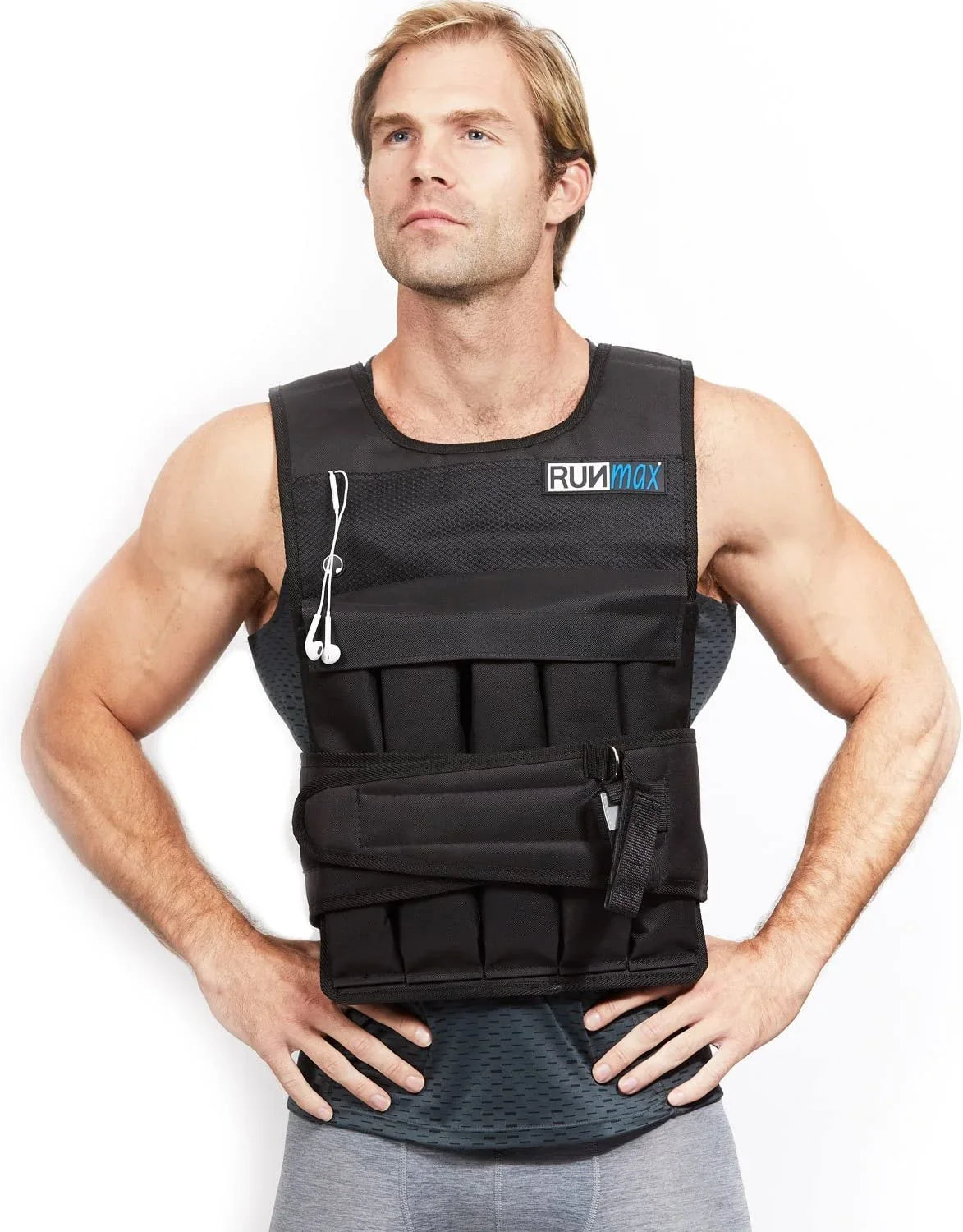 20LBS - 150LBS Adjustable Weighted Vest Wtih Shoulder Pads Option For Men And Women (60LBS / )