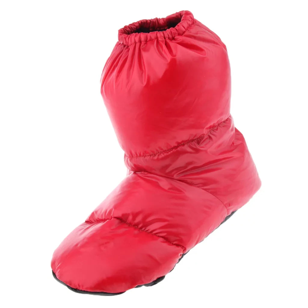 Duck Down Booties Camping Cabin Slippers Water Warm Long ,