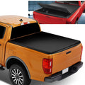 Motoring --090 For 2019 to 2021 Ford Ranger 5Ft Short Bed Adjustable Matte Black Aluminum Frame Vinly Tri -Fold Soft Top Trunk Tonneau Cover 20
