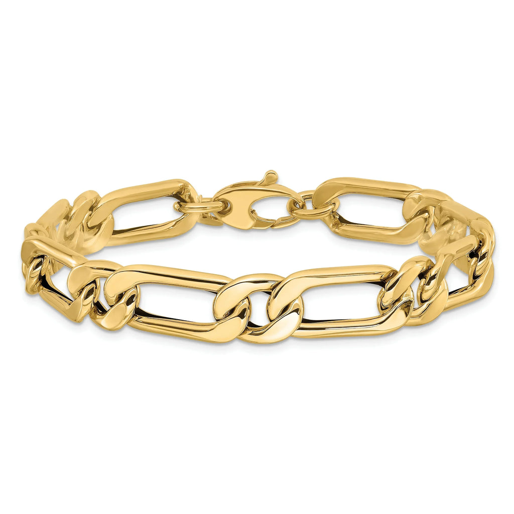 14K Polished Hollow Fancy Link Men's Bracelet