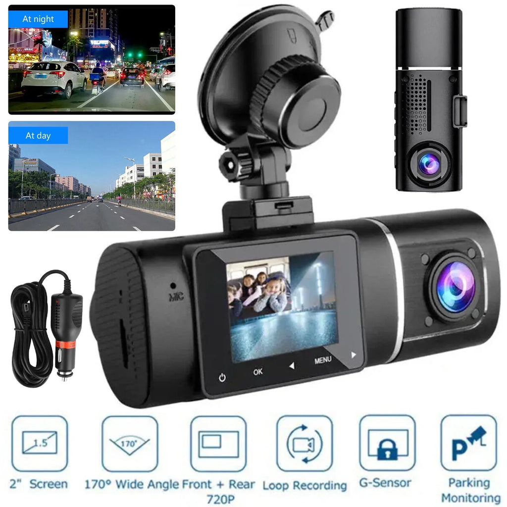 Dual Lens Car  Dash Cam Video Recorder -Sensor 1080P  Front+Inside Camera