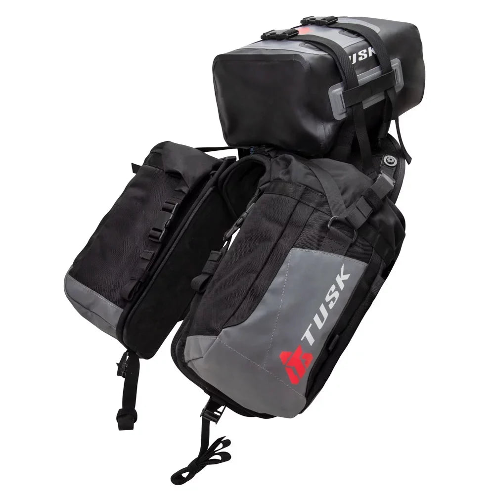 Tusk Excursion Rackless Luggage System w/ -Small Dry Duffel Tail Bag Standard Heat Shield For  690  2007-2010