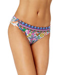 Trina Turk Women’s Botanical Shirred Side Bikini Bottom, Multi-Color, 14