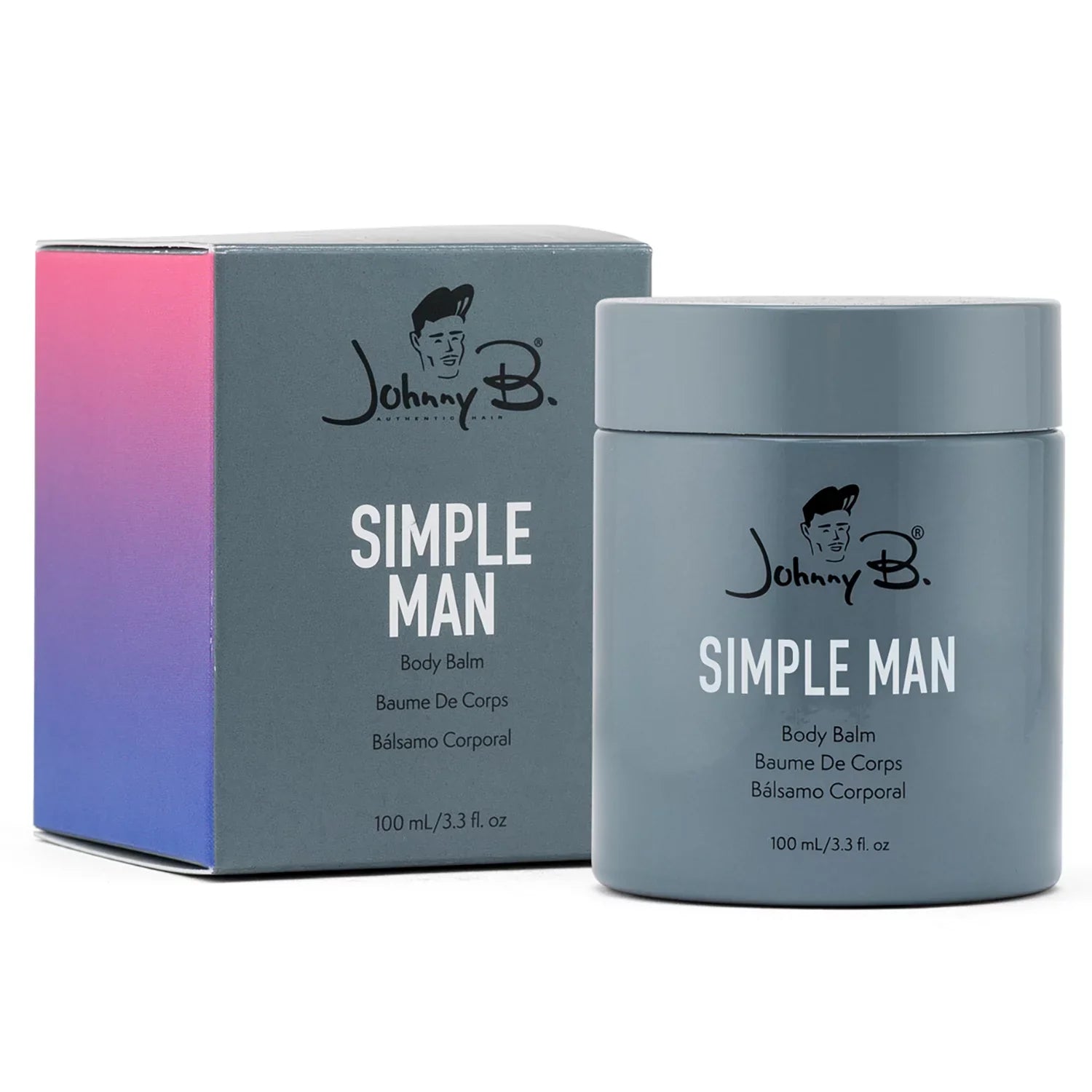 Johnny  Simple Man Body Balm, Moisturizing Lotion for Men 3.3 oz.