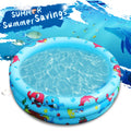59" Inflatable Baby Swimming Pool,Round Portable Child Little Pump Pool,Kiddie Paddling Pool Indoor&Outdoor Toddler Water Game Play Center for Kids/Girl/Boy,Summer Saving