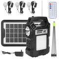 iMounTEK Portable Solar Powered Station Rechargeable Dual Way to Charge Power Station Generator Panel Power Bank with 3  Bulbs Flashlight for Outdoor Hiking Camping