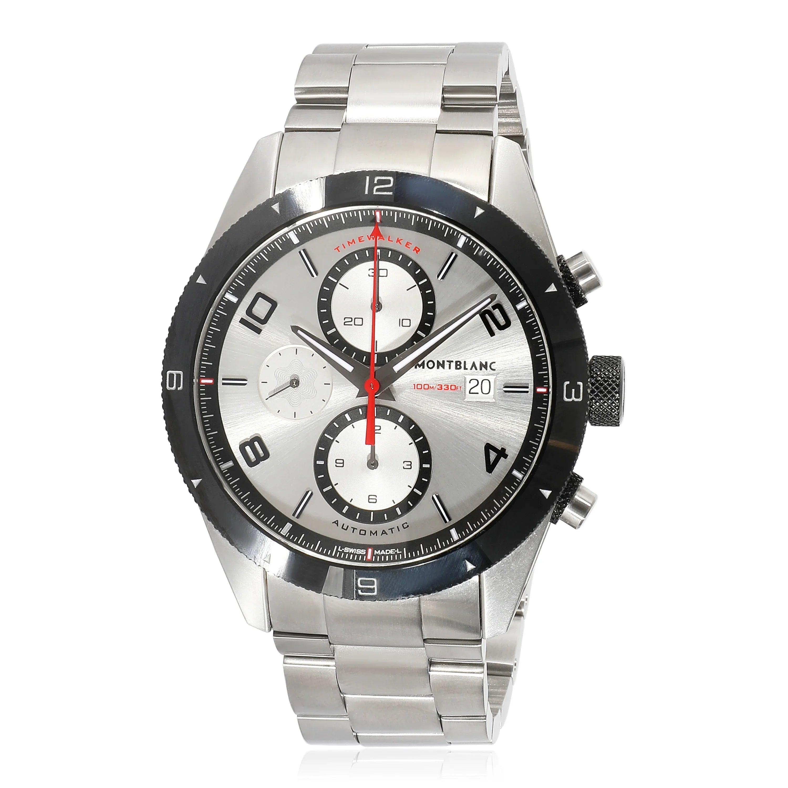 Montblanc Timewalker 116099 Men's Watch in  Stainless Steel Pre-Owned