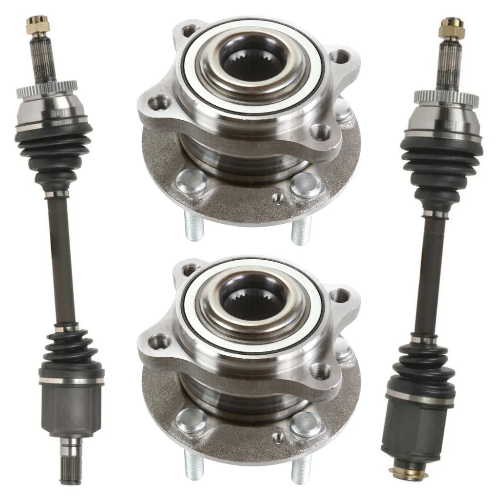 AutoShack Front Wheel Bearing Hub and  Axle Drive Shaft Assembly Kit Driver and Passenger Side Replacement for 2011-2013 Kia Sorento 2010-2012 Hyundai Santa Fe 2.4L 3.5L