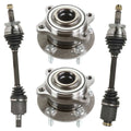 AutoShack Front Wheel Bearing Hub and  Axle Drive Shaft Assembly Kit Driver and Passenger Side Replacement for 2011-2013 Kia Sorento 2010-2012 Hyundai Santa Fe 2.4L 3.5L