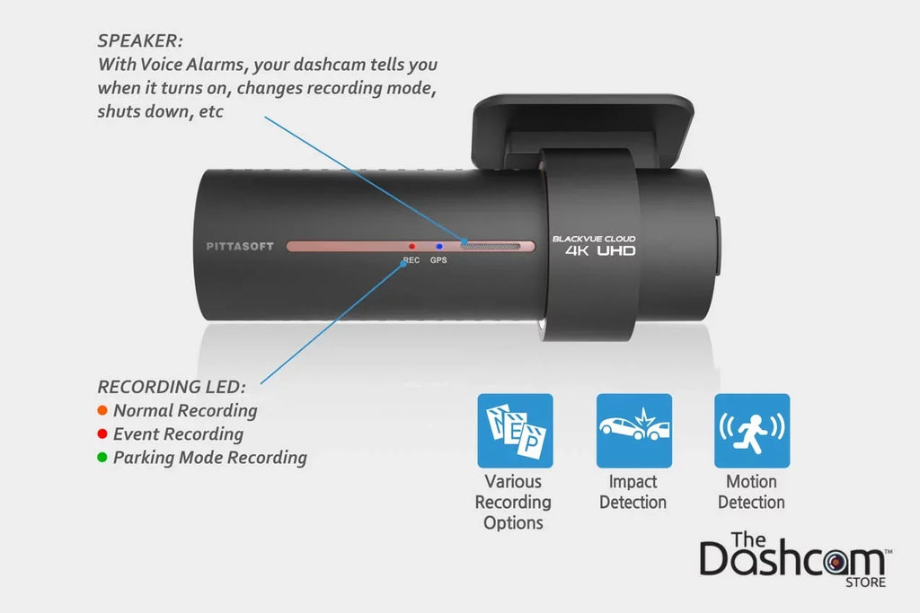 BlackVue -1CH Single Lens 4K  WiFi Cloud-Capable Dashcam w/ 16GB Memory Card