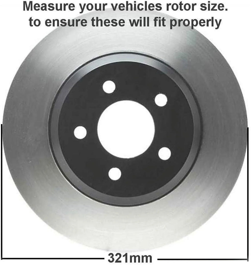 Detroit Axle - Front Brakes Kit for Chevrolet Equinox Impala Malibu Limited Buick Regal LaCrosse  Terrain Saab 9-5 Disc Brake Rotors Ceramic Brakes Pads : 12.64'' Rotor